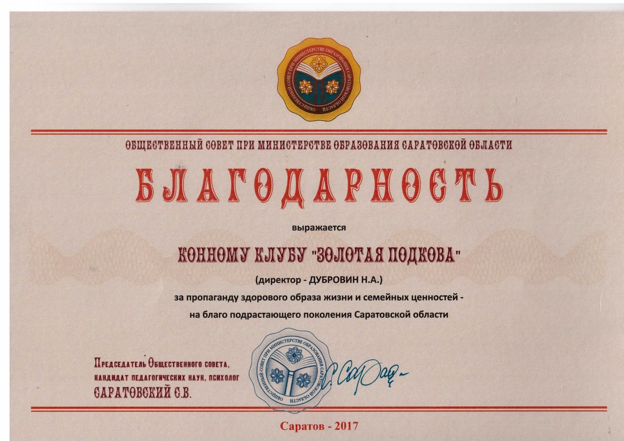 Достижения конного клуба "Золотая Подкова"
