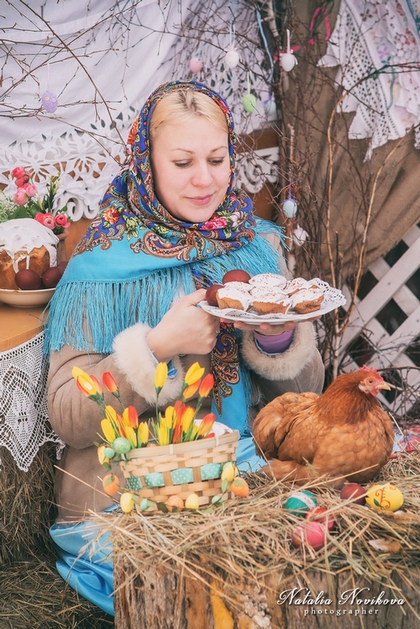Фотосессия "Пасхальные чудеса" в конном клубе "Золотая Подкова"